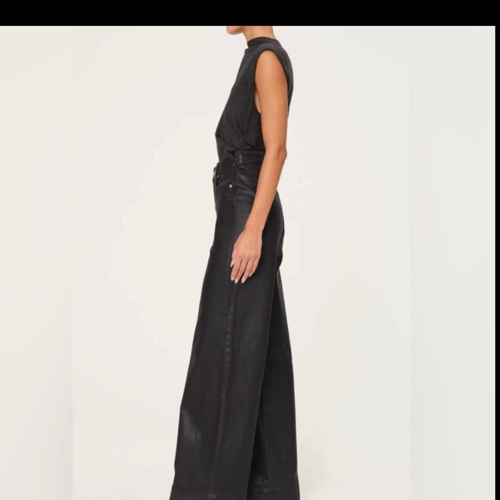 DL1961 Black Wide Leg Flare Jeans - Picture 4 of 9